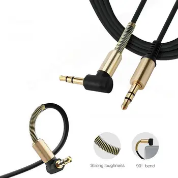 

Universal 3.5mm Jack Audio Cable Male To Male 90 Degree Aux Drop Angle Good Right Cable Quality Shipping M6I1