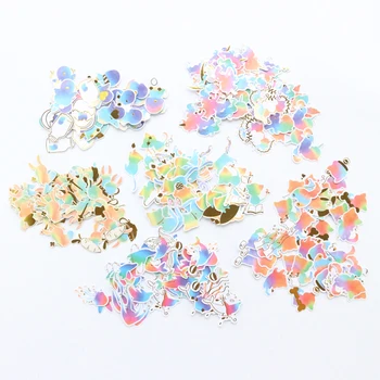 

Domikee creative cute candy laser animal shape school student scrapbook journal diary stickers set stationery supplies 40pcs