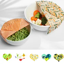 Zero Waste Reusable Food Wraps Sustainable Organic Beeswax Wrap Food Storage Eco Friendly Sandwich Bag bees wax Lid Cover wrap
