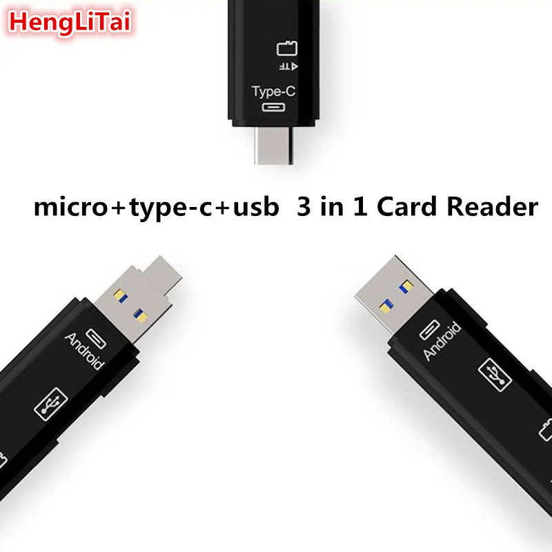 3 в 1 Micro usb type C кардридер лектор SD карта памяти TF USB OTG кардридер для Macbook для samsung huawei