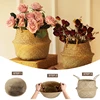 Zerolife Seaweed Wicker Basket Rattan Hanging Flower Pot Dirty Clothes Basket Storage Basket Cesta Mimbre Basket Picnic Basket 4