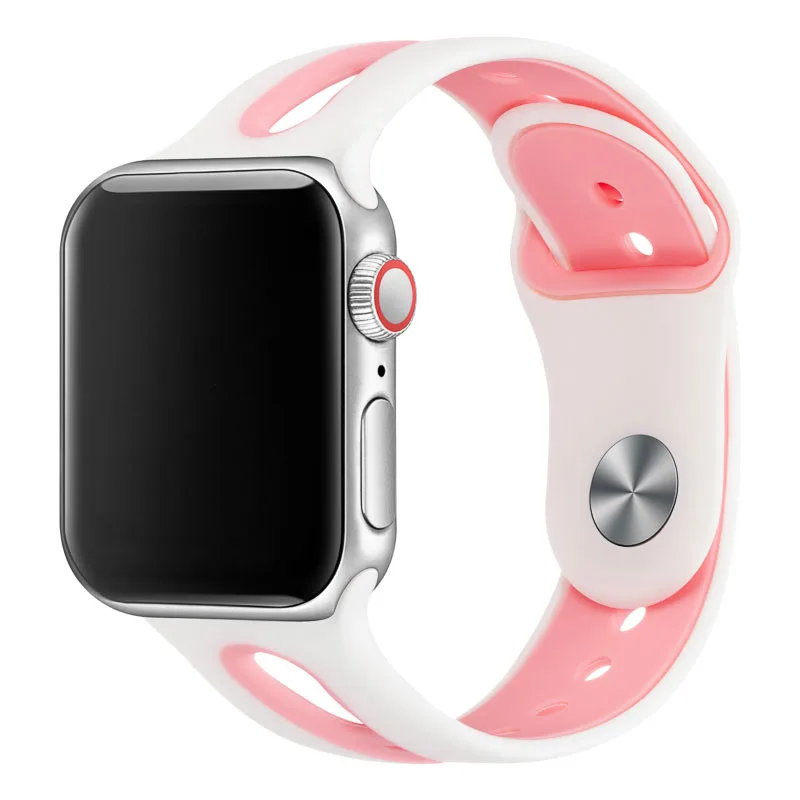 10 PCSWatch ремешок для наручных часов Apple Watch, ремешок 42 мм, 38 мм, Версия 44 мм 40 мм ремешок силиконовых наручных часов Iwatch, ленты для наручных часов Apple Watch, Series4/3/2/1 81003