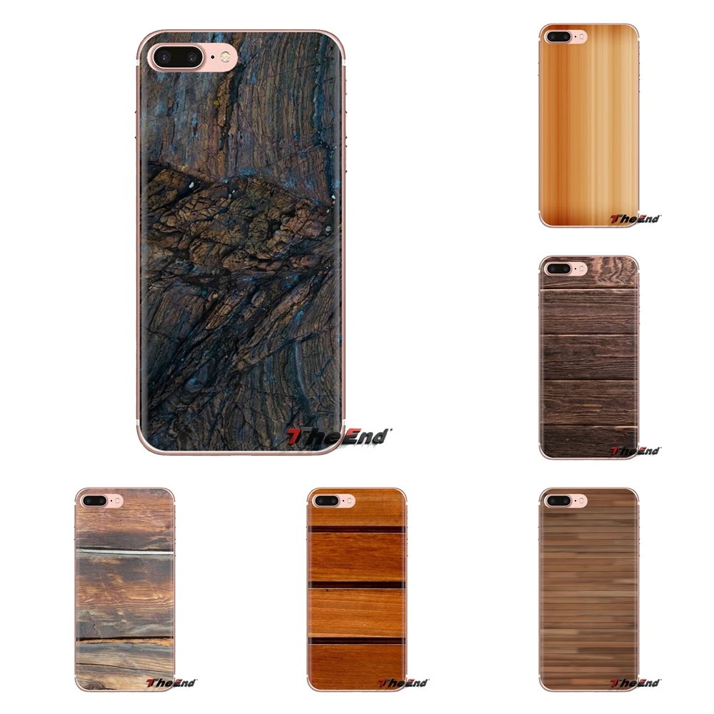 Textures Wood For Samsung Galaxy S2 S3 S4 S5 MINI S6 S7 edge S8 S9 Plus Note 2 3 4 5 8 Coque Fundas Transparent Soft Shell Cases |