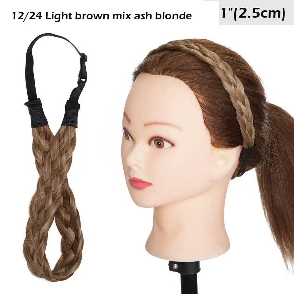 S-noilite, 3 размера, оголовье, косички, волосы с регулируемым поясом, плетеная лента для волос, богемный стиль, Женские синтетические аксессуары для волос - Цвет: M-1224