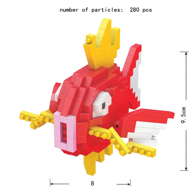 TAKARA TOMY 41 styles Pokemon Pikachu Building Blocks 3D DIY Educational Model Ornament Mewtwo Micro Small Assembled Block Brick 8082A