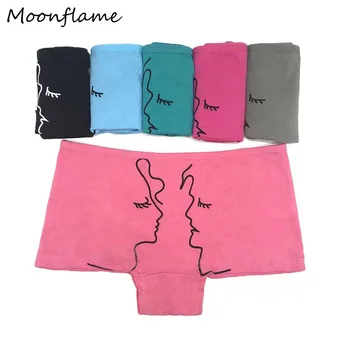 

Moonflame 5 pcs/lot Cotton Underwear Women Boyshort Panties M L XL 89215