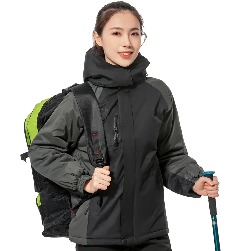 Осенне-зимняя бархатная лыжная куртка женская походная куртка для активного отдыха куртка для сноуборда водонепроницаемый спортивный лыжный костюм для горного туризма