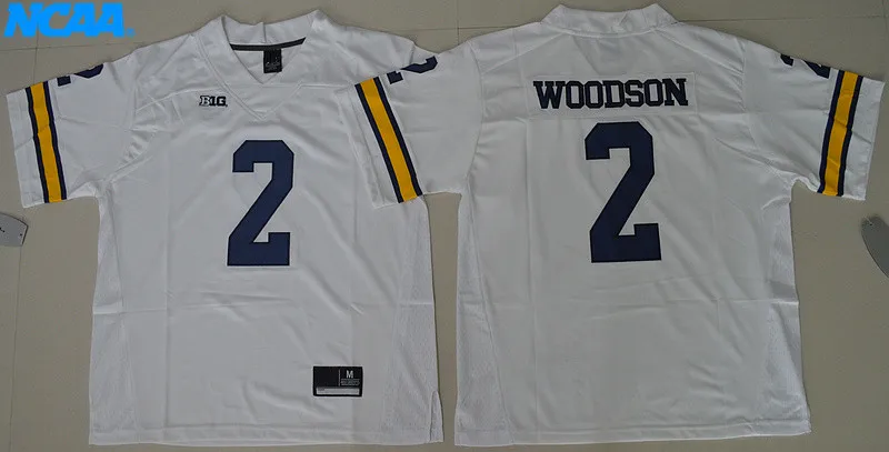 New Arrival High Quality Charles Woodson#2 College T-shirt Jersey S-XXXL