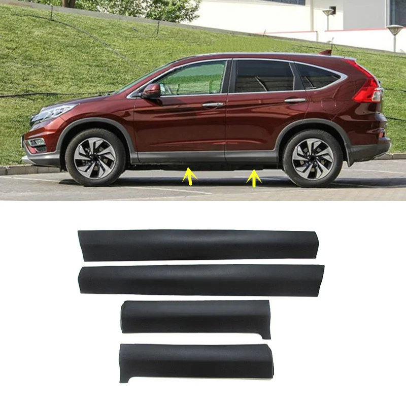 4 шт. черная пластиковая правая+ левая юбка для Honda CRV RM2 RM4 2012- автомобильные аксессуары модификация автомобиля