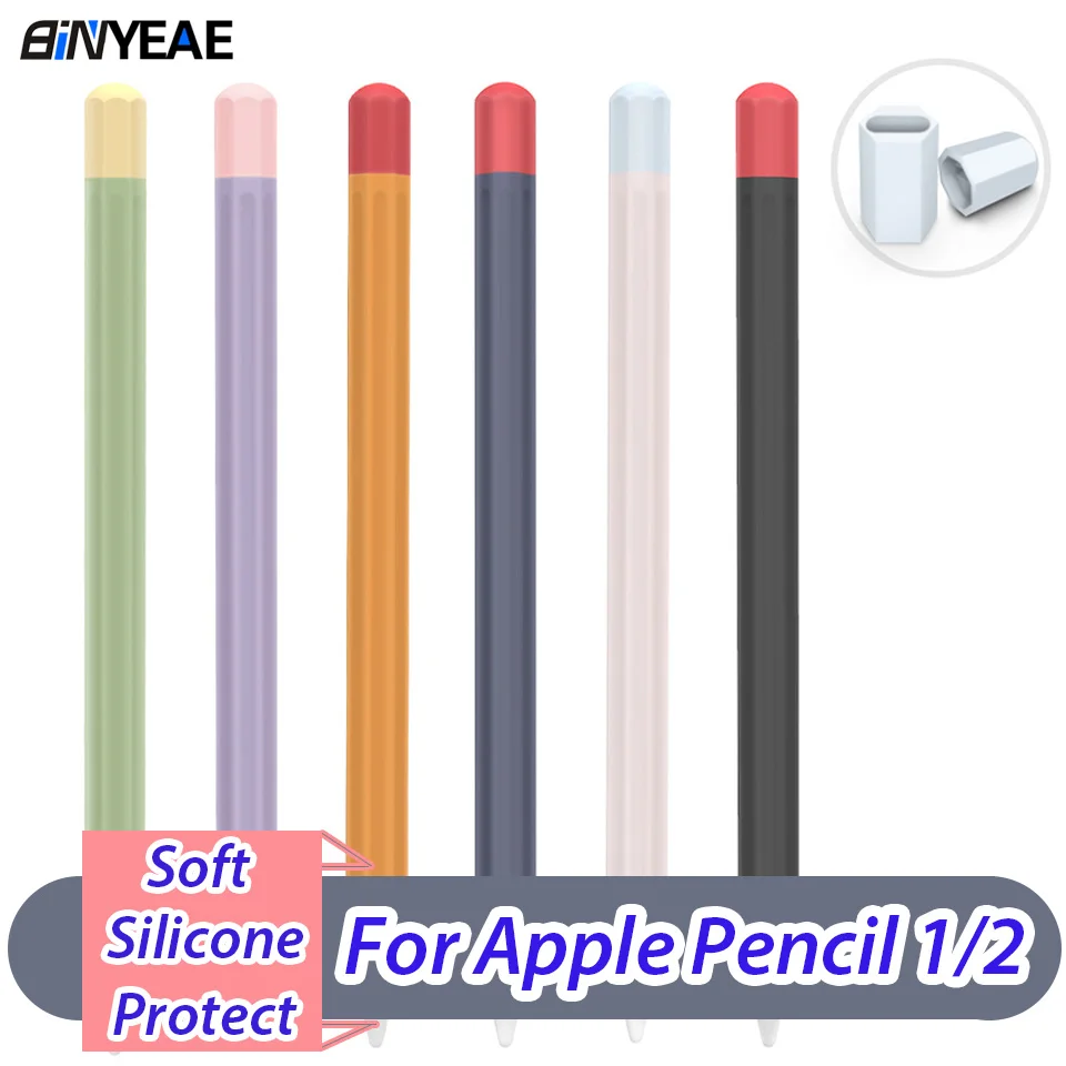 Funda antipérdida para Apple Pencil 1/2, funda de silicona suave para iPad, tableta, lápiz táctil, funda protectora