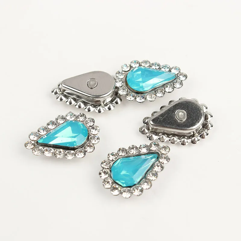 silver Aquamarine 6x10 мм капли дождя цветок пришить стразы золото/серебро коготь инкрустированные смолы Стразы DIY Одежда обувь и шляпы аксессуары - Цвет: silver Aquamarine
