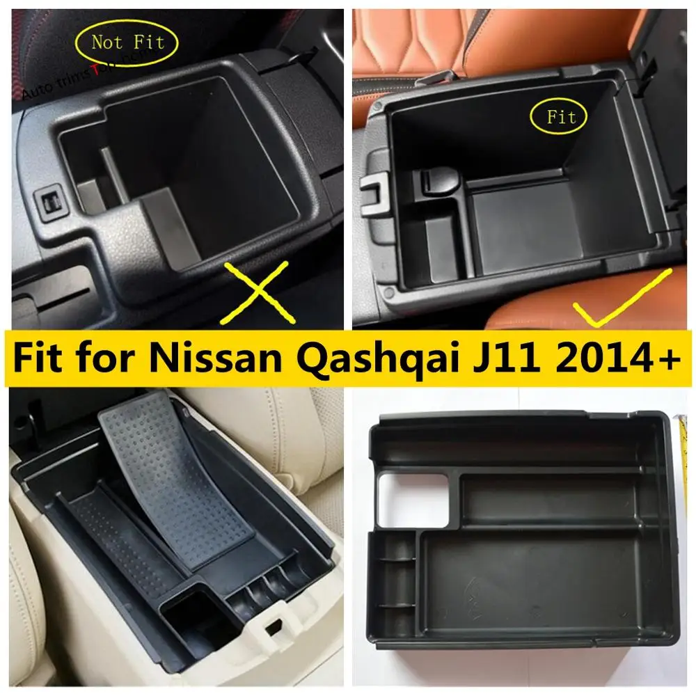 Yimaautotrims аксессуары для Nissan Qashqai J11 2014 2020 подлокотник хранения мульти сетки поддон