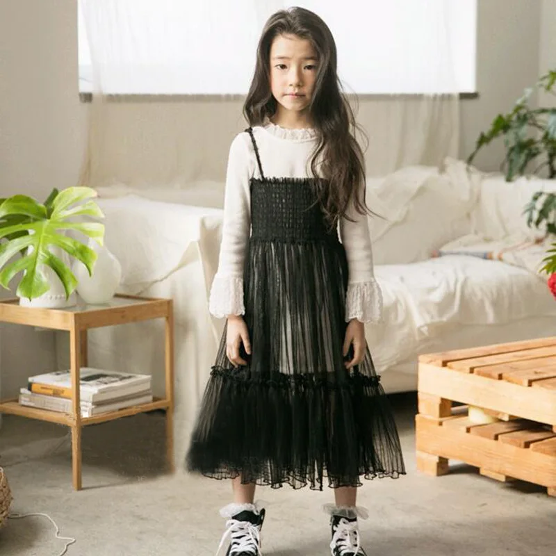 Brand Girl Summer Dress Baby Girls Dress Korean Fashion Kids Floral Dress Children Princess Dress Gauze Fashion Flare Sleeve