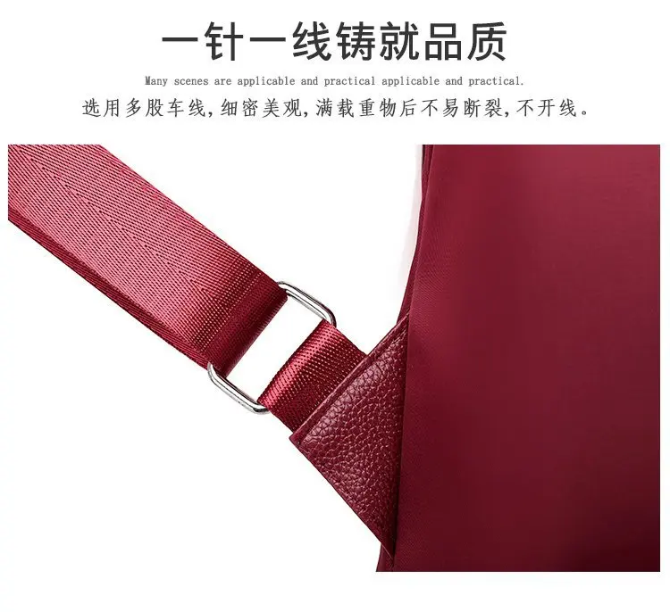 New Style Oxford Cloth Top Grade Elegant Hot Selling Waterproof Casual Backpack Hipster Ribbon WOMEN'S Bag Wholesale 383