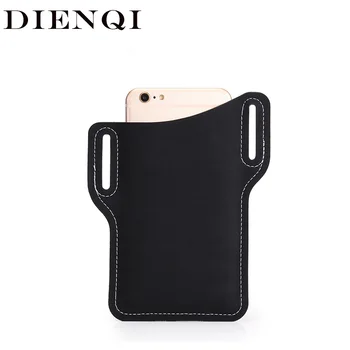 

DIENQI Small Phone Men Leather Waist Bag Purse Male Fanny Pack Phone Mini Chest Bum Leg Belt Bag Black Waist Bag For Men 2020