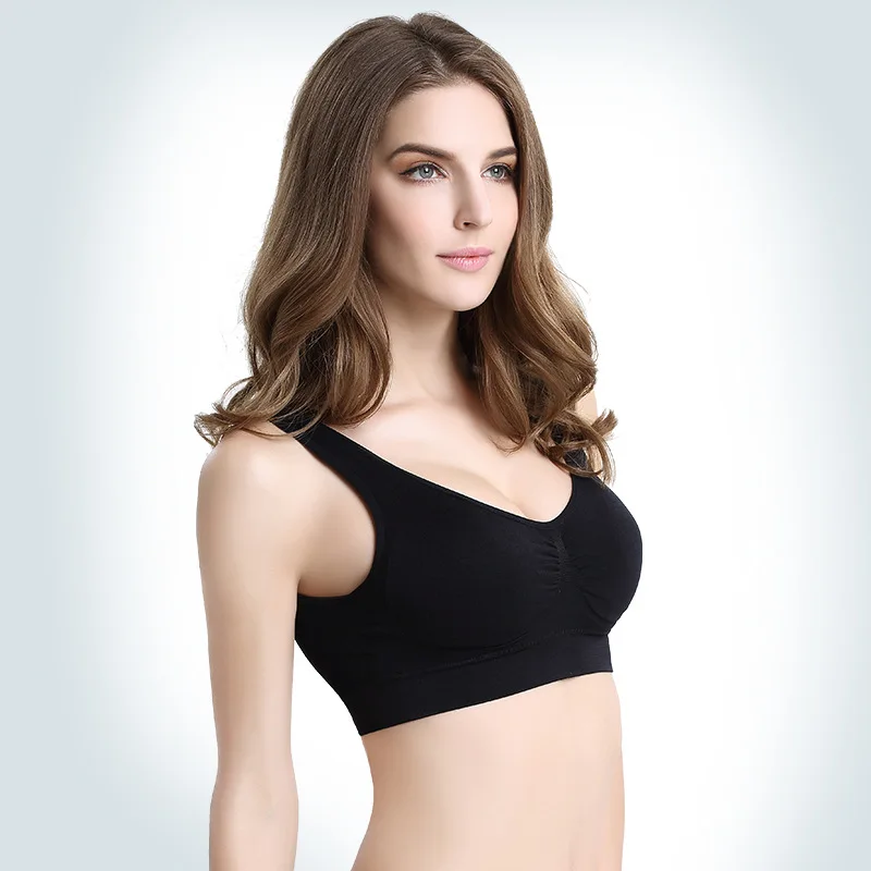 Women's seamless Bra No pad Brassiere Underwear chest sleep yoga sports bra vest Big Size Top Cotton Bralette 4