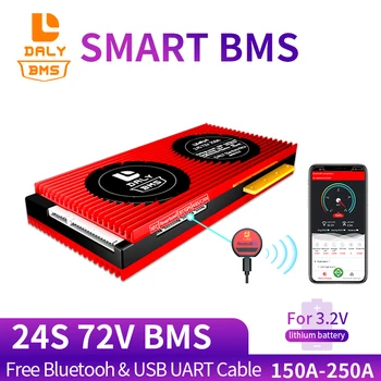 

18650 battey pack LiFePO4 72V Smart BMS 24S Free Bluetooth 150ag 200ah 250ah LiFePO4 LTO Lipo Battery Protection