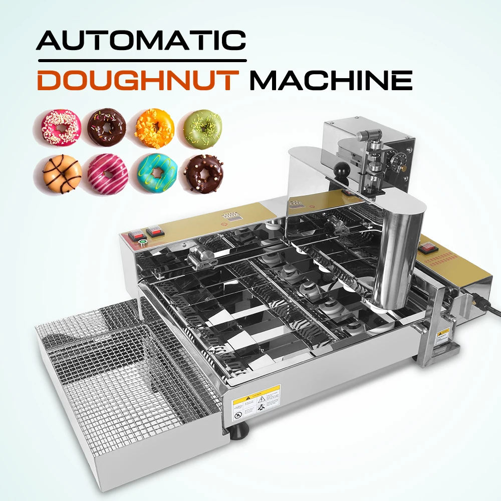 ITOP Автоматическая производственная машина для изготовления пончиков 2800 Вт электрическая 4 ряда машина для изготовления пончиков 60 мм - Цвет: Черный