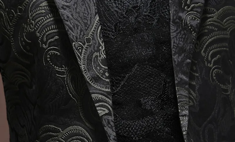 New Fashion Slim Fit Business Man Embroidery Blazer Jacket Party Suit Coat One Button Lapel Collar Office Casual Blazer Big Size
