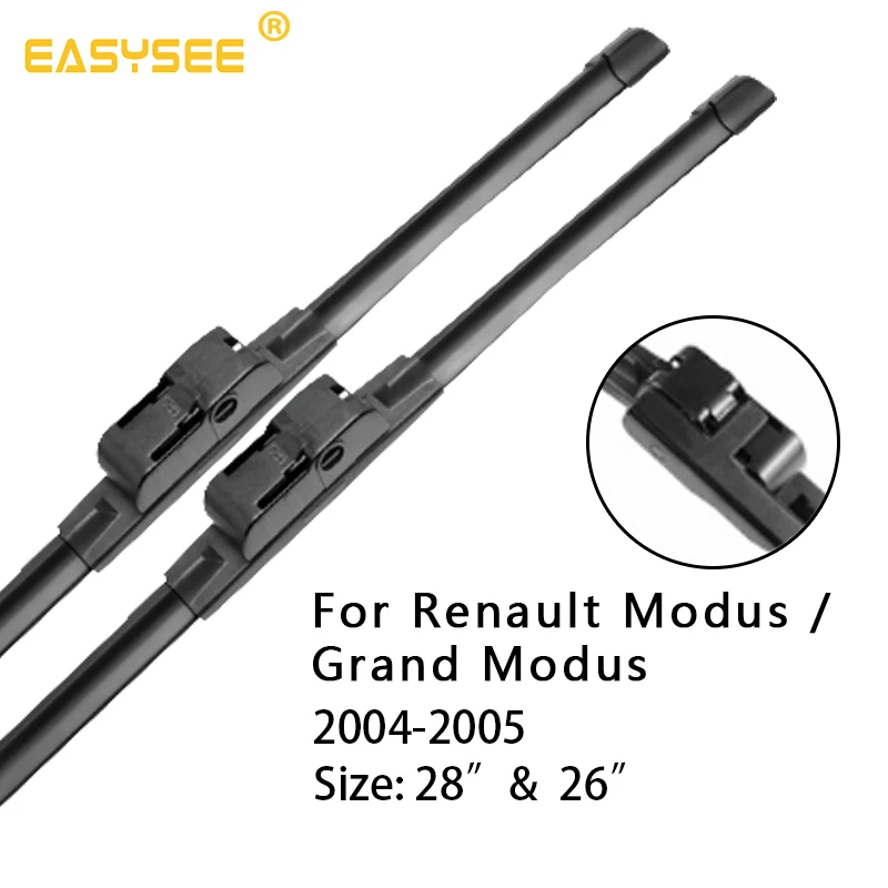 2004-2005 Стеклоочистители ветрового стекла для Renault Modus/Grand modus 2004 2005 2006 2007 2008 2009 2010 2011 2012 2013 2" и 26" - Цвет: 2004-2005