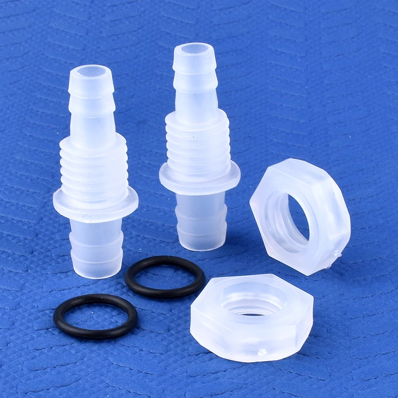5~200pcs M12~M16 To 8~12mm PP Pagoda Direct Connectors Hex Nut O-Ring Aquarium Tank Air Pump Adapter Irrigation Water Hose Joint