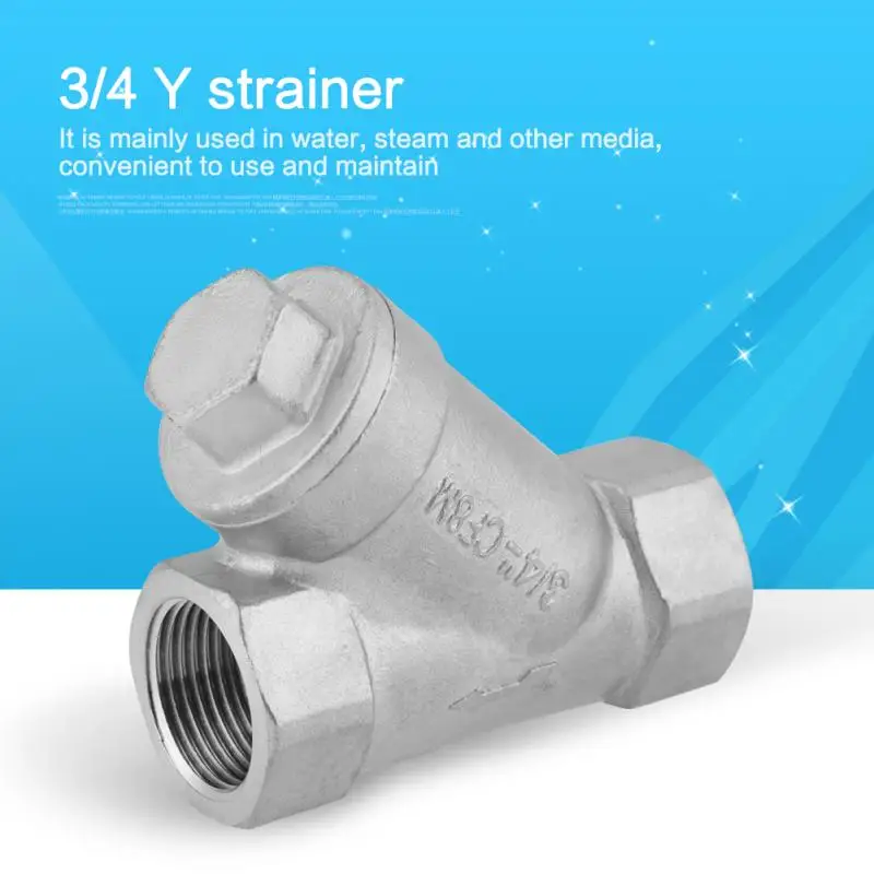 Sturdy DN15-80MM 304 Type Y Three Way Strainer Filter Stainless Steel Female Jointer Pipe Connection Connector Fittings Thread Specification : DN40 Sturdy DN15-80MM 304 Type Y Three Way Strainer Filter Stainless Steel Female Jointer Pipe Connection Connector Fittings Thread Specification : DN40