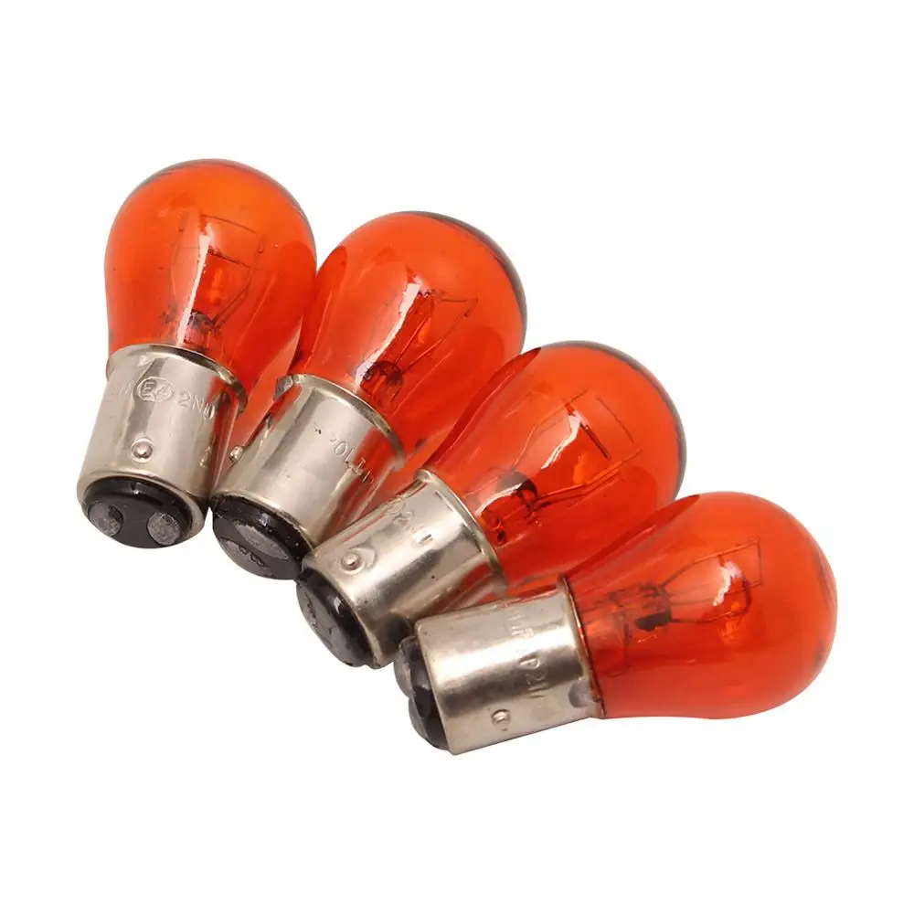 4x Turn Signal Light Smoke Lens Cover Bulbs For Harley Touring Road KingGlide A1