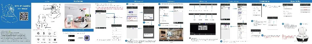 ESCAM QF002 720 P Беспроводной домофон Pan & Tilt P2P IP Камера