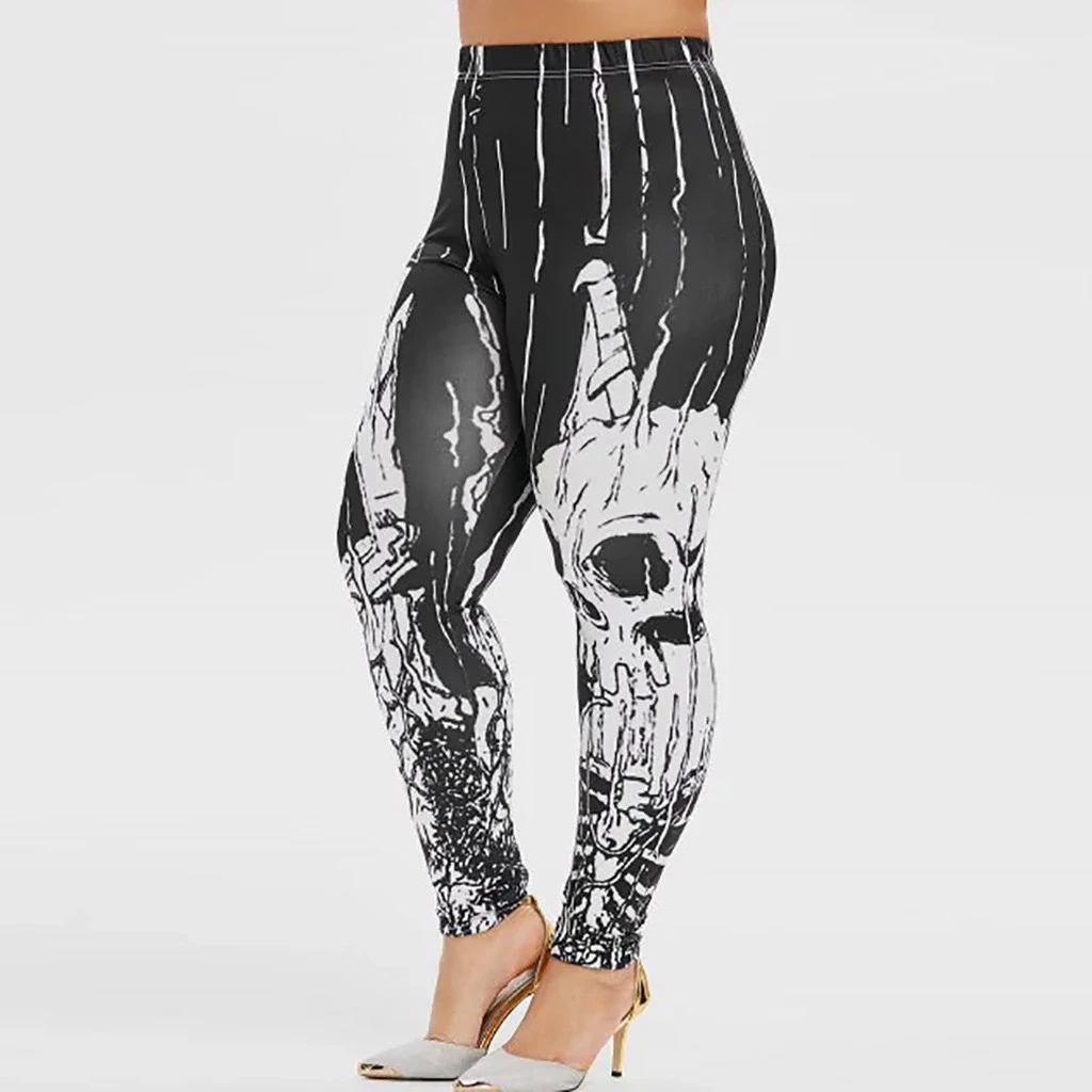 Леггинсы стрейч брюки на Хэллоуин сексуальные новые женские больших размеров