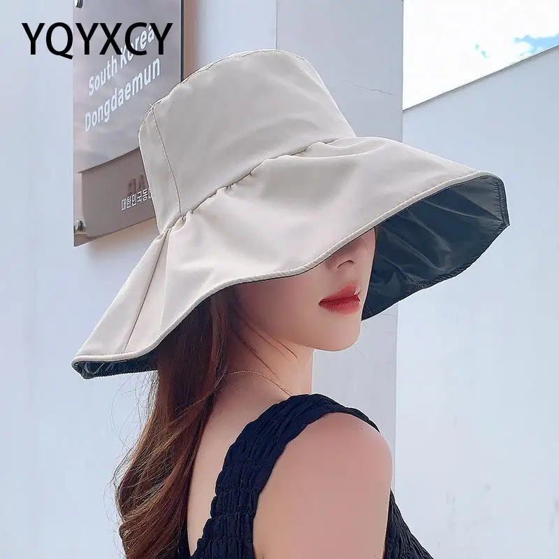 Женская Солнцезащитная шляпа YQYXCY летняя пляжная с защитой от УФ-лучей рыбацкая