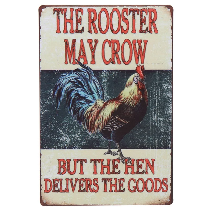 Farm Fresh Eggs Tin Sign Tintin Garage Home Wall Decor Vintage Stickers Retro Poster Pub Up Signs Metal Plate Art Painting H43 - Цвет: L