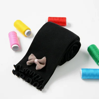 Г., осенне-зимние Серые гетры для девочек, детские спортивные колготки детские штаны до щиколотки хлопковые детские колготки для девочек - Цвет: black