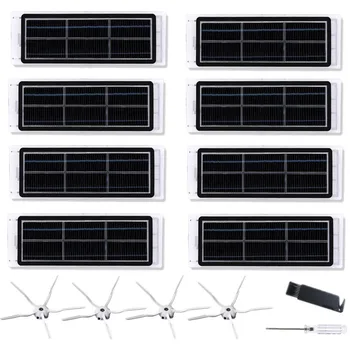 

Activated Carbon Filters+White 5-Arm Side Brushes+Screwdriver+Cleaning Brush for XIAOMI Roborock S50 Vacuum Cleaner