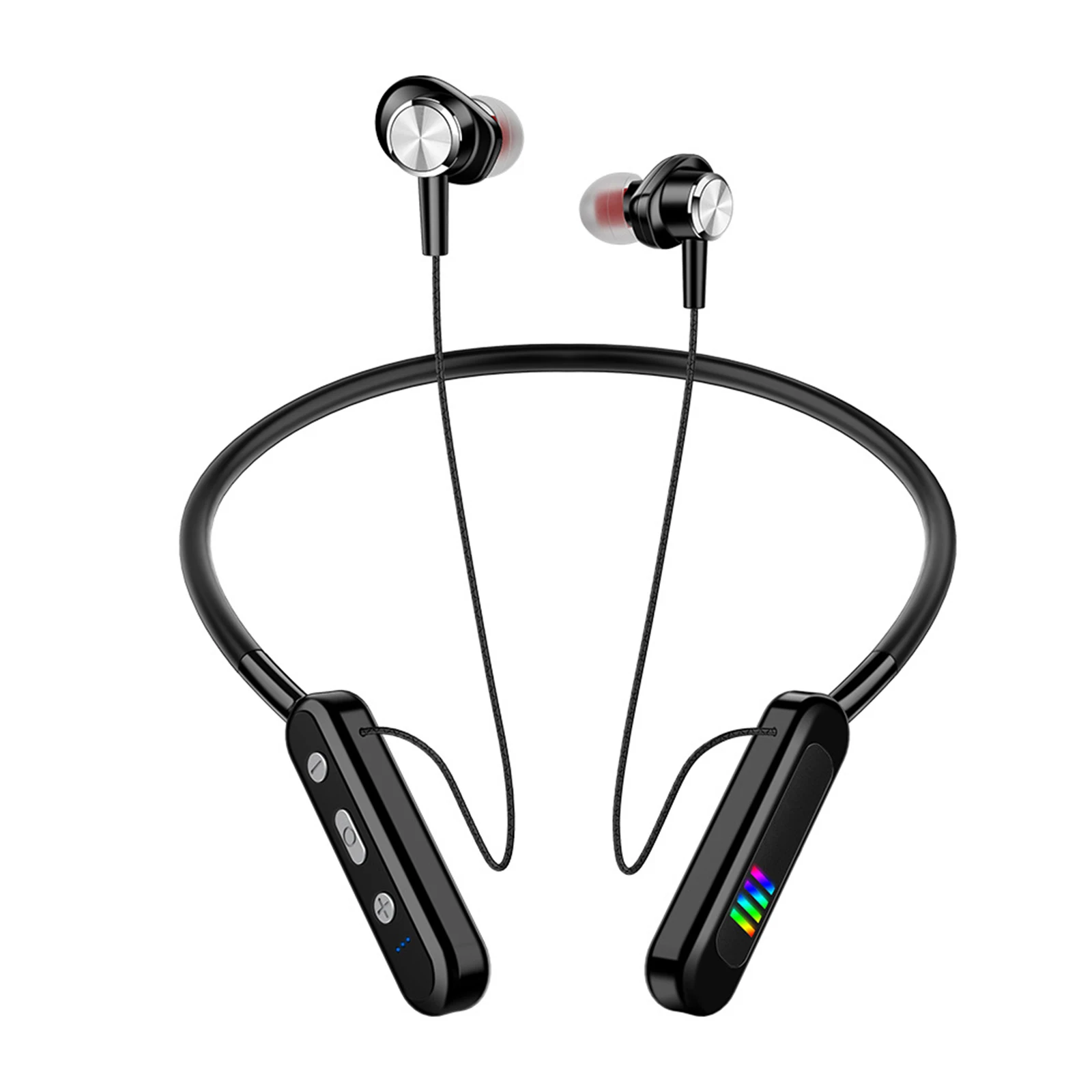 Беспроводная гарнитура Bluetooth 5.0 цветные стереонаушники со светодиодный