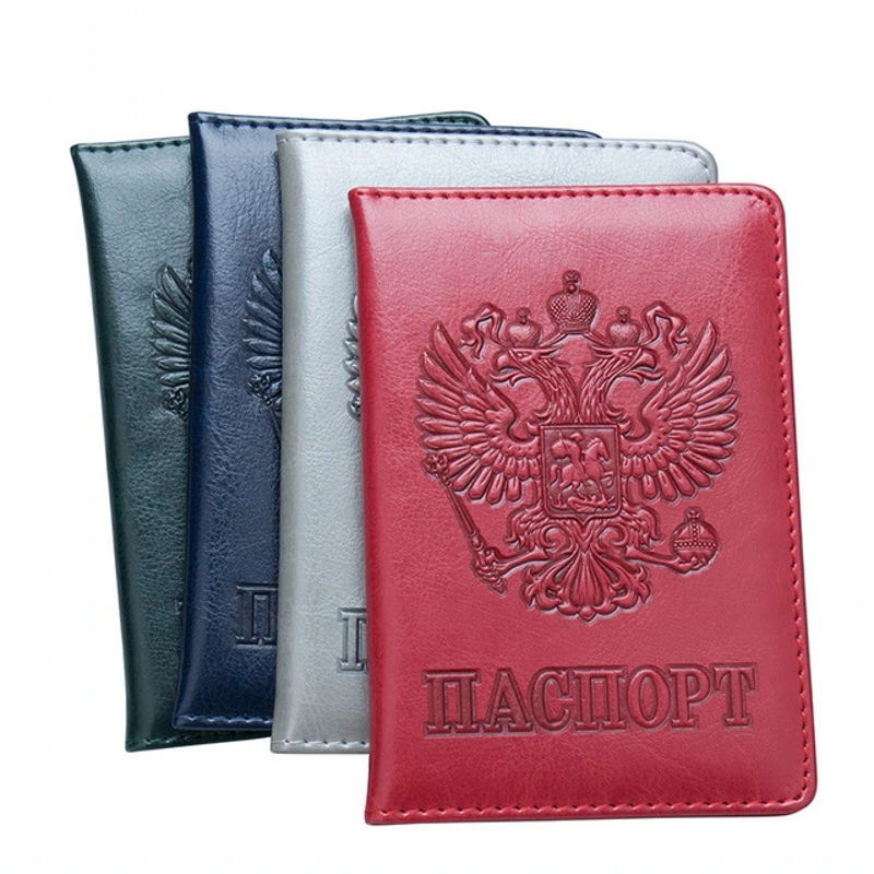 Обложка для паспорта в Российской Федерации, высокое качество, женский мужской держатель для кредитных карт, дорожный Держатель для паспорта, держатель для удостоверения личности