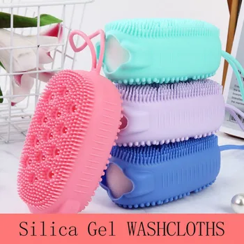 

Bubble Bath And Scrubbing Artifact Silicone Scrubbing Towel For Men And Women Adult Double-sided Massage Bath Brush -1
