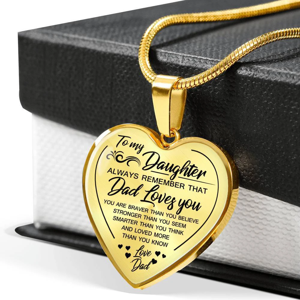 Wife Valentine Gift Birthday Gift Necklace Name Stronger Than Seem Smarter Than Think Braver Than Believe Love Husband Loved Than Know to My Jalisa Always Remember That I Love You