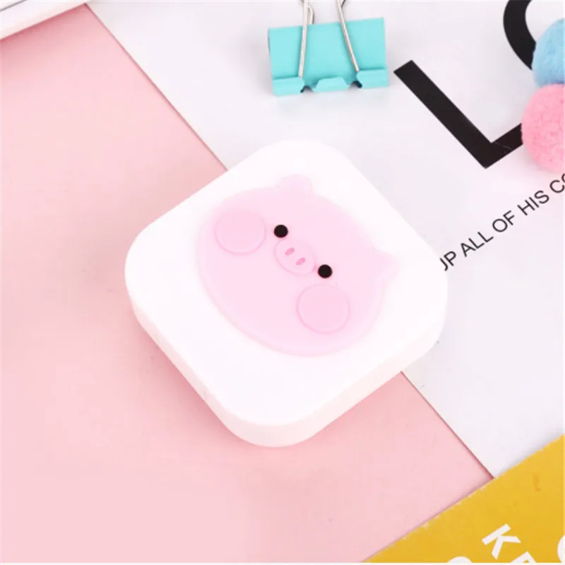 1 Pc Cute Cartoon Girl Heart Contact Lens Box St tudent Soft Younger Sister Glasses Box Beautiful Pupil Box Nursing - Цвет: 6