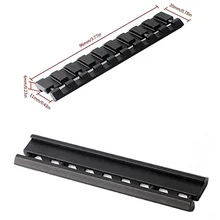 Rail Adapter 96mm 9 Slots 7/8inch 20mm to 3/8inch 11mm Dovetail with Spring Tension Low Profile Snap-in for Rifle Scope Dots