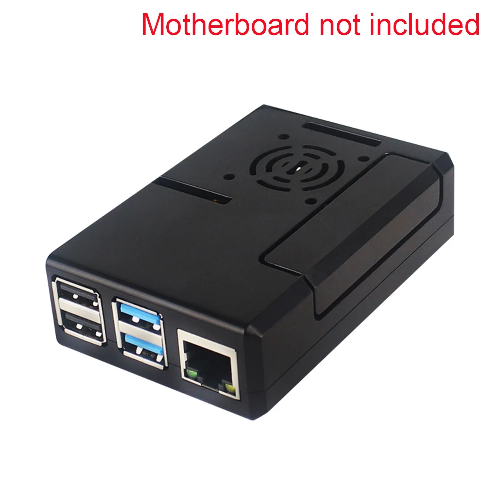 Ports ABS Case With Cooling Fan Accessories Cover Demo Board Interfaces Parts Housing Protective Compact For Raspberry Pi 4