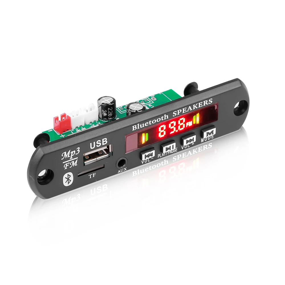2*40W Amplifier MP3 Player Decoder Board 7-20V Bluetooth 5.0 80W Car FM Radio Module Support TF USB AUX For Speaker Handsfree