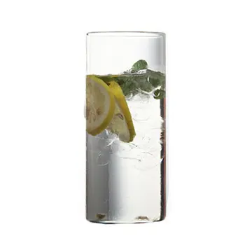 

Cylindrical Coffee Cup Juice Tea Heat-Resistant Glass Transparent Water Cup High Temperature Creative Gift