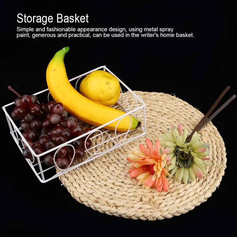 Nordic Style Iron Fruits Storage Basket Home Multipurpose Wardrobes Closets Sundries Storage Basket Organizer Holder