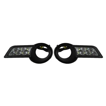 

2Pcs for Toyota Highlander 2009-2011 Daytime Running Light Modified LED Daytime Running Light Front Fog Lamp Frame