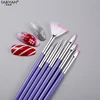 7Pcs Nail Art Polish Gel UV Tips Brushes For Manicure Dotting Painting Drawing Pen Fan Sector Line Decoration Tools Set 5