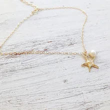 Европейский и американский ножной браслет с орнаментом для ног, простой жемчужный женский ножной браслет с подвеской в виде морской звезды