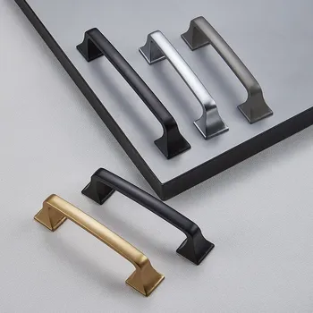 

KK&FING Simple Sand Silver Zinc Alloy Cabinet Handles Knobs Drawer Pulls Wardrobe Cupboard Door Pulls Furniture Handle Hardware