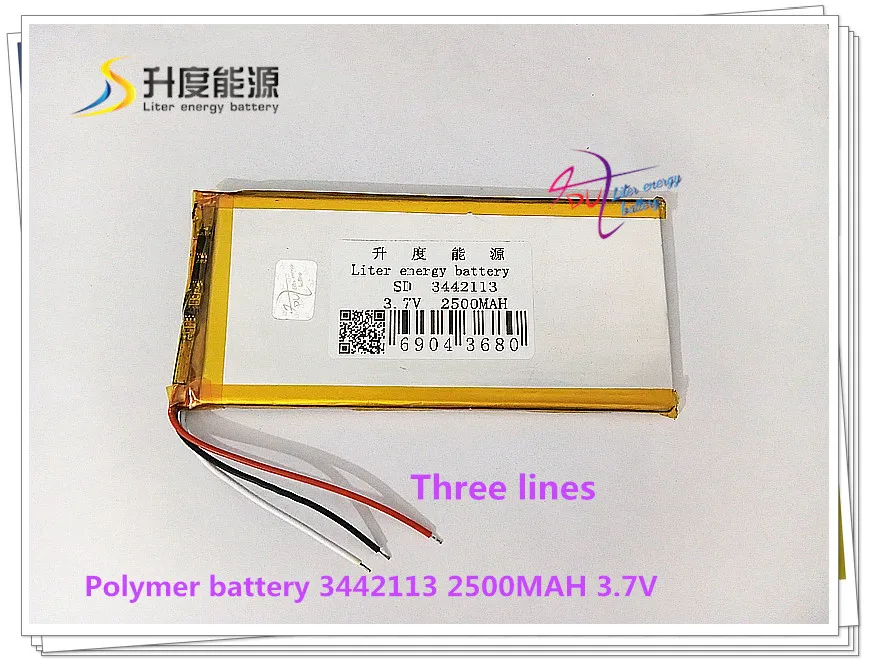 3,7 V 2500mAH 3442113 полимерный литий-ионный/литий-ионный аккумулятор для планшетных ПК банк питания сотового телефона