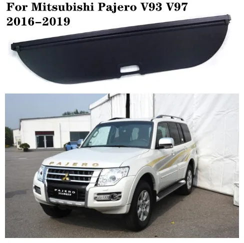 Высококачественный Автомобильный задний багажник Грузовой Чехол защитный экран для Mitsubishi Pajero V93 V97-(черный, бежевый
