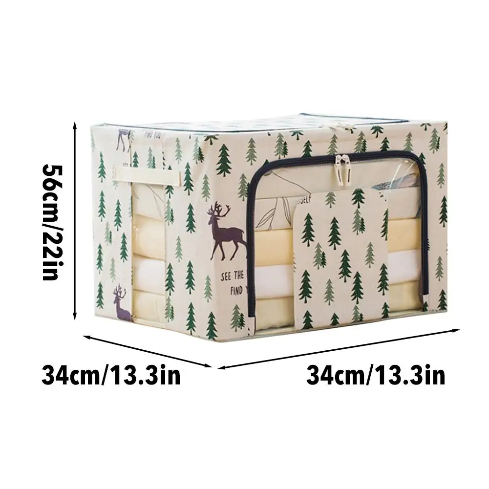 Cotton Linen Storage Box Foldable Clothing Storage Box Home Sundries Fabric Storage Basket Bathroom Laundry Basket